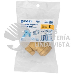 48512 VAHO-1 VALVULA CHECK HORIZONTAL DE LATON 1" FOSET