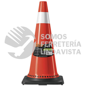 100450 CONO-70RX CONO DE PRECAUCION DE 70 CM DE PVC CON REFLEJANTE TRUPER