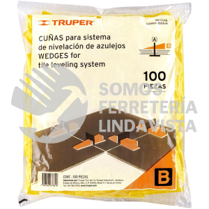 100518 SN-CU16 BOLSA CON 100 CUÑAS PARA NIVELACION DE AZULEJOS TRUPER