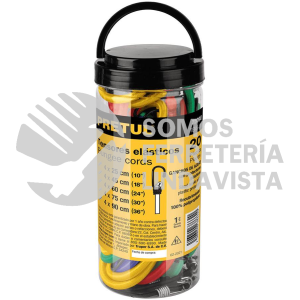 25090 TENS-20 JUEGO DE 20 TENSORES ELASTICOS PRETUL