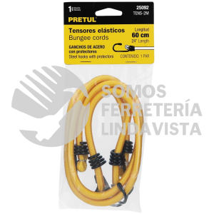 25092 TENS-2M BOLSA CON 2 TENSORES ELASTICOS AMARILLOS DE 60 CM PRETUL