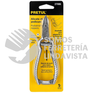 27086 TP-8327-6 ALICATE 6" DE ACERO INOXIDABLE PARA PEDICURE PRETUL