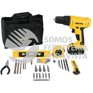 27097 TALI-12PK KIT TALADRO INALAMBRICO 3/8" 12 V Y 35 ACCESORIOS PRETUL