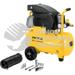 27106 COMP-KIT20P2 COMPRESOR DE 20 L CON ACCESORIOS PRETUL