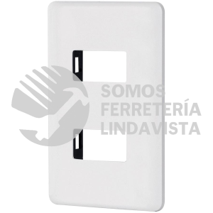 27223 PPDO-B PLACA 2 MODULOS DE ABS BLANCA VOLTECK BASIC