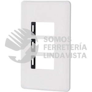 27224 PPTR-B PLACA 3 MODULOS DE ABS BLANCA VOLTECK BASIC