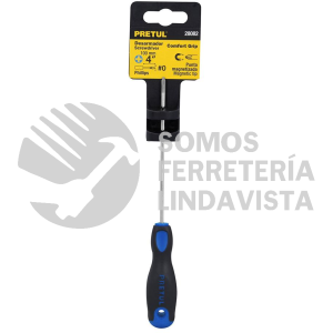 28082 DP-1/8X4BP DESARMADOR DE CRUZ 1/8" X 4" MANGO COMFORT GRIP PRETUL