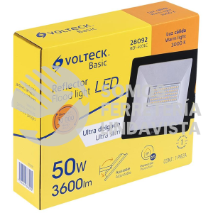 28092 REF-403LC REFLECTOR ULTRA DELGADO LED 50 W LUZ CALIDA VOLTECK BASIC