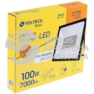 28093 REF-404LC REFLECTOR ULTRA DELGADO LED 100 W LUZ CALIDA VOLTECK BASIC