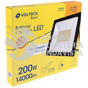 28095 REF-406LC REFLECTOR ULTRA DELGADO LED 200 W LUZ CALIDA VOLTECK BASIC