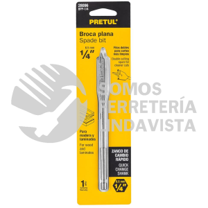 28096 BPP-1/4  BROCA PLANA DE MANITA 1/4" PRETUL