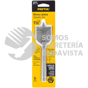28107 BPP-1-1/2  BROCA PLANA DE MANITA 1-1/2" PRETUL