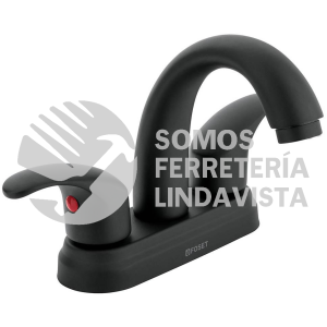 45357 AQM-52M MEZCLADORA NEGRO MATE 4" P/LAVABO NARIZ CURVA PALANCAAQUA FOSET