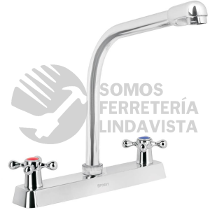 45613 F-319E MEZCLADORA 8" P/FREGADERO CUELLO COBRA MANERALES CRUCETA FOSET
