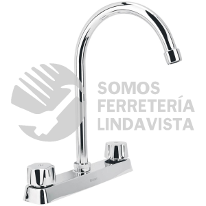 45615 F-320 MEZCLADORA CURVA 8" P/FREGADERO MANERALES HEX CART CERAMICO FOSET
