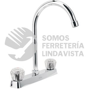 45617 F-320A MEZCLADORA 8" P/FREGADERO CUELLO CURVO MANERALES ACRILICO FOSET