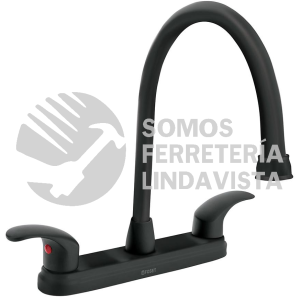 45625 AQF-82M MEZCLADORA NEGRO 8" PARA LAVABO CUELLO LARGO PALANCAFOSET