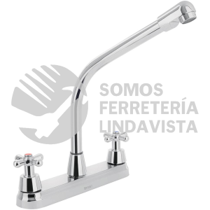 45626 AQF-89 MEZCLADORA INOX 8" P/FREGADERO CUELLO COBRA CRUCETA AQUA FOSET