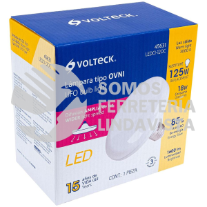 45631 LEDCI-120C LAMPARA DE LED TIPO OVNI 18 W LUZ CALIDA EN CAJA VOLTECK
