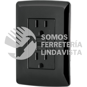 47589 CODO-GFCIN CONTACTO DUPLEX FALLA A TIERRA GFCI NEGRO LINEA ITALIANA VOLTECK