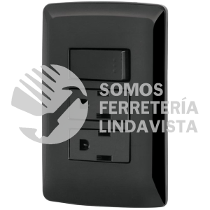 47593 PA-APCO-I3N PLACA ARMADA 2 CONTACTOS E INTERRUPTORNEGRO LINEA ITALIANA VOLTECK