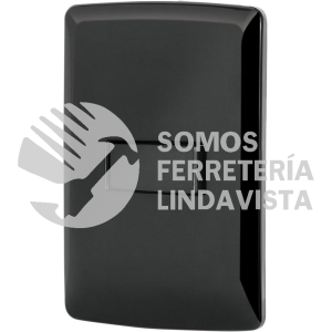 47599 PA-APSE-IN PLACA ARMADA 1 INTERRUPTOR SENCILLO NEGRO LINEA ITALIANA VOLTECK
