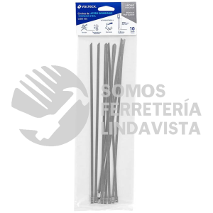 48040 CINM-20029 BOLSA CON 10 CINCHOS DE 29 CM DE ACERO INOXIDABLE 99 LB VOLTECK