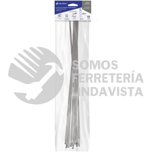 48041 CINM-20036 BOLSA CON 10 CINCHOS DE 36 CM DE ACERO INOXIDABLE 99 LB VOLTECK