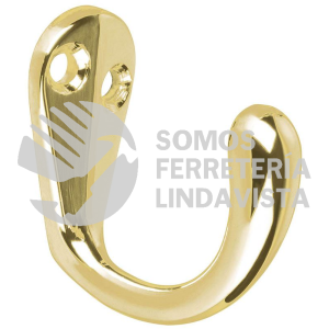 48350 PEPU-01 GANCHO SENCILLO TIPO PERCHERO LATON BRILLANTE HERMEX