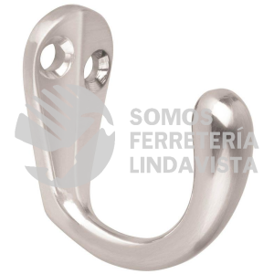 48353 PEPU-04 GANCHO SENCILLO TIPO PERCHERO NIQUEL SATINADO HERMEX