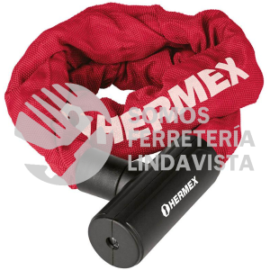 49621 CB-90 CANDADO CON CADENA FORRADA DE 10 MM HERMEX