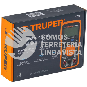 100361 MUT-50A MULTIMETRO PROFESIONAL CON RMS VERDADERO Y AUTO RANGO TRUPER