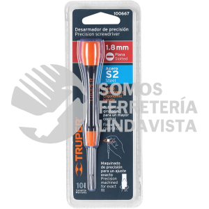 100667 JOY-P18 DESARMADOR DE PRECISION PLANO DE 1.8 MM MANGO ERGONOMICO TRUPER