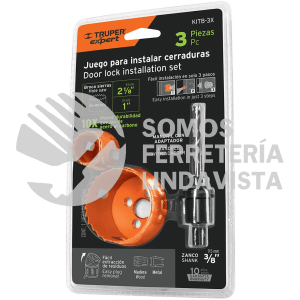 100816 KITB-3X JUEGO DE 3 PIEZAS PARA INSTALAR CERRADURAS TRUPER