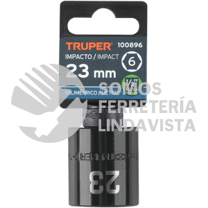 100896 D-7423-M DADO DE IMPACTO DE 23 MM 6 PUNTAS CUADRO 1/2" TRUPER