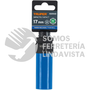100930 D-7317-MLPD DADO LARGO IMPACTO PROT. PLAST. 17 MM 6 PUNTAS CUADRO 1/2" TRUPER