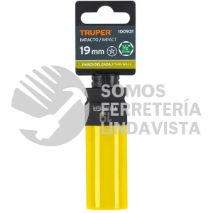 100931 D-7319-MLPD DADO LARGO IMPACTO PROT. PLAST. 19 MM 6 PUNTAS CUADRO 1/2" TRUPER