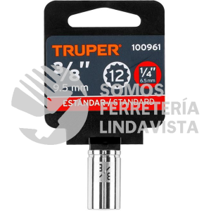 100961 D-1412-B DADO DE 3/8" 12 PUNTAS CUADRO 1/4" TRUPER