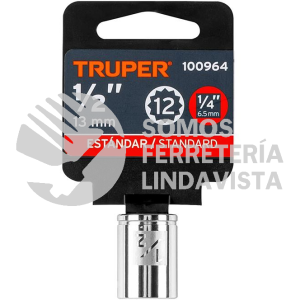 100964 D-1416-B DADO DE 1/2" 12 PUNTAS CUADRO 1/4" TRUPER