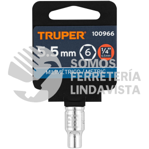 100966 D-14055-M DADO DE 5.5 MM 6 PUNTAS CUADRO 1/4" TRUPER