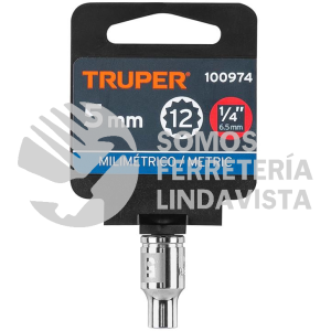 100974 D-1405-BM DADO DE 5 MM 12 PUNTAS CUADRO 1/4" TRUPER