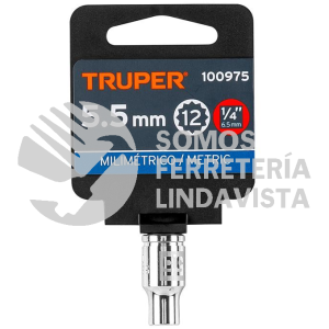 100975 D-14055-BM DADO DE 5.5 MM 12 PUNTAS CUADRO 1/4" TRUPER
