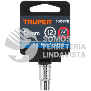 100978 D-1406-BM DADO DE 6 MM 12 PUNTAS CUADRO 1/4" TRUPER