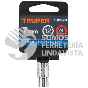 100979 D-1407-BM DADO DE 7 MM 12 PUNTAS CUADRO 1/4" TRUPER