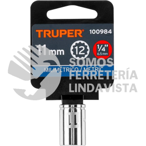 100984 D-1411-BM DADO DE 11 MM 12 PUNTAS CUADRO 1/4" TRUPER