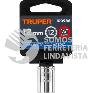 100986 D-1412-BM DADO DE 12 MM 12 PUNTAS CUADRO 1/4" TRUPER