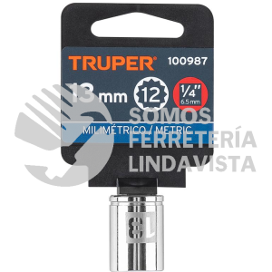 100987 D-1413-BM DADO DE 13 MM 12 PUNTAS CUADRO 1/4" TRUPER