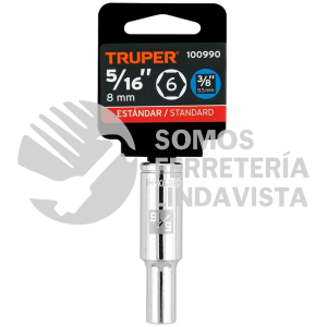 100990 D-3810-HL DADO LARGO DE 5/16" 6 PUNTAS CUADRO 3/8" TRUPER