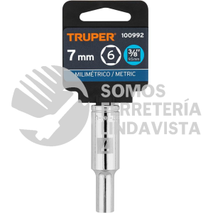 100992 D-3807-HM-L DADO LARGO DE 7 MM 6 PUNTAS CUADRO 3/8" TRUPER