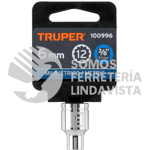 100996 D-3806-M DADO DE 6 MM 12 PUNTAS CUADRO 3/8" TRUPER